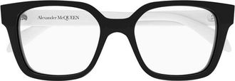 Alexander McQueen AM0358O003 Square Acetate Eyeglasses - Black