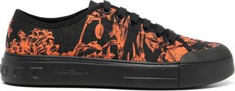 Ferragamo Mens Orange Sneakers, US Size 10.5