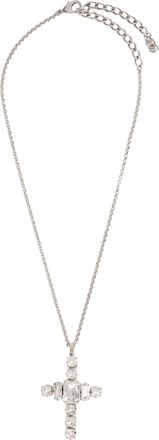 Dolce & Gabbana Silver Rhinestone Pendant Necklace