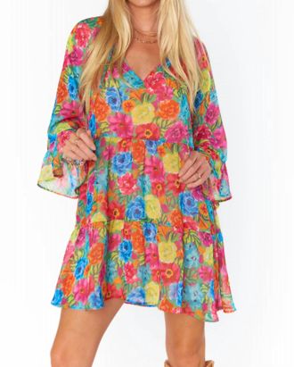 Show me your Mumu Viola Mini Dress In Bright Floral Soiree