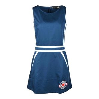 Love Moschino Dames, Jurken, Blauw, Maat: L Katoen