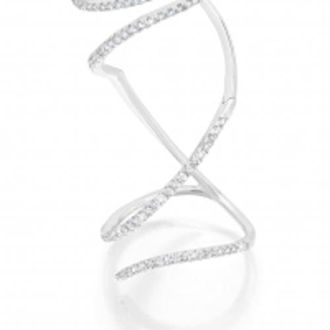 Graziela Mega Swirl Ring in White in White Gold at Nordstrom, Size 7
