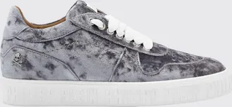 Philipp Plein Sneakers basse Hurricane in velluto con applicazione Skull
