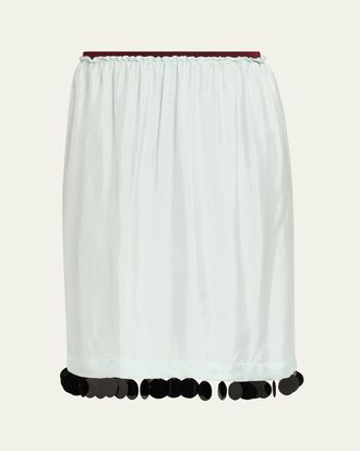 Plan C Dot Sequined Knee-Length Slip Skirt