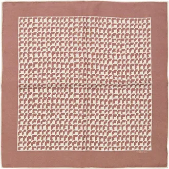 Tom Ford Brown Silk Pocket Mens Square