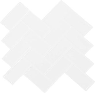 vidaXL Azulejo En Espiga 10 Uds. Blanco 30 X 30 Cm Poliuretano Y Pet Vidaxl