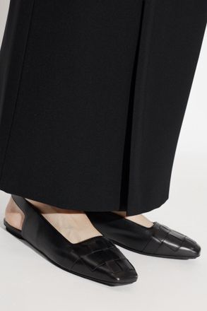 Emporio Armani Backless Ballet Flats, Womens, Black