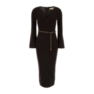 Michael Kors Dames, Jurken, Bruin, Maat: M Wol