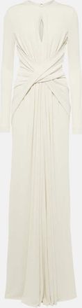 Elie Saab Gathered cutout jersey gown