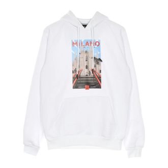 Dolly Noire Hoodies, male, White, S, White Milano Hoodie Long Sleeve Sweatshirt
