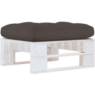 vidaXL Vidaxl Otomana De Jard&iacute;n De Palets Madera De Pino Impregnada Blanca