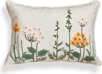 Tag Cozy Cocoon Embroidered Lumbar Pillow Multi 20 x 14 x 3 in in Yellow at Nordstrom