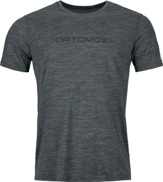 Ortovox 150 Cool Brand T-Shirt Merinoshirt für Herren | grau