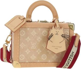Louis Vuitton Pre-owned Monogram Canvas Hand Bag - Dames - Vintage Schoudertas - Beige - ONE Size - Vintage