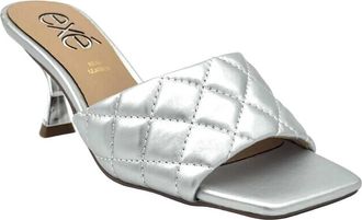 Ex&eacute; Womens Quilted Slide Mule In Silver