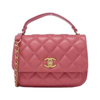Chanel Pre-owned Calf Shoulder Bag - Dames - Pre-owned - Roze - Maat: ONE Size Leer