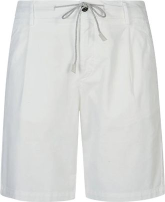 Eleventy Bermuda Jogger - Heren - Korte Broeken - Wit - W34 - Katoen - Korte Broeken