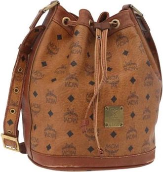 MCM Pre-owned Shoulder Bag - Dames - Vintage Tas - Bruin - ONE Size - Leer - Vintage