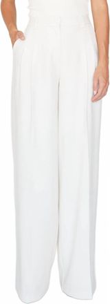 SIMKHAI Sanaz Pleated Straight Trouser In Natural White
