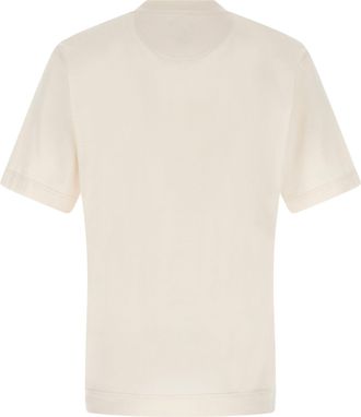 Fendi Logo Print T-shirt - Cream