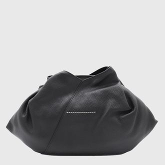 Maison Margiela Black Leather Top Handle Bag