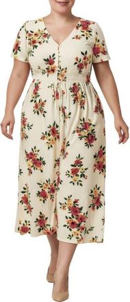 Standards & Practices Floral Midi Shirtdress in Floral Print at Nordstrom, Size 2X