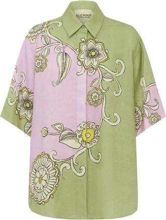 Alemais floral-print shirt - Green