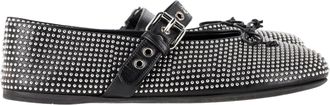 Miu Miu Miu Miu ballerinas met versieringen in zwart leer