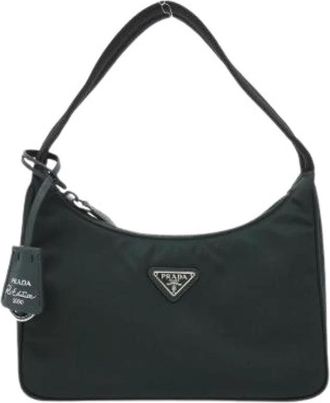 Prada Pre-owned Tessuto Schoudertas - Dames - Vintage Schoudertas - Groen - ONE Size - Vintage
