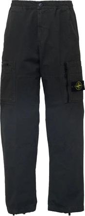 Stone Island Cargobroek van Ripstop Katoen - Heren - Straight fit broeken - Grijs - W30 - Katoen - Broeken
