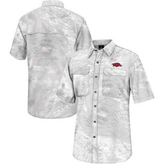 Colosseum Mens Colosseum White Arkansas Razorbacks Realtree Aspect Charter Full-Button Fishing Shirt at Nordstrom, Size Medium