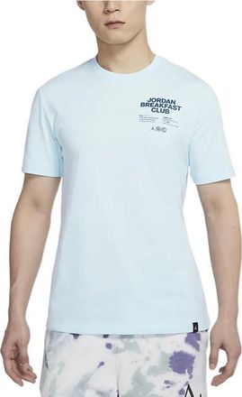 Nike Jordan Mens Air Jordan Dri-FIT Sport BC Alphabet Round Neck Short Sleeve Glacier Blue T-Shirt DQ7385-474