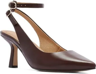 FRANKiE4 Gigi Slingback Pointed Toe Pump in Chestnut at Nordstrom, Size 9.5