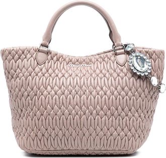 Miu Miu Pre-owned Miu Miu Matelasse Nappa Crystal Satchel 658AK8JTW4SNWZ1B