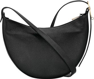 Longchamp Le Foulonn&eacute; Crossbody Bag - Dames - Schoudertassen - Zwart - ONE Size - Leer - Tassen