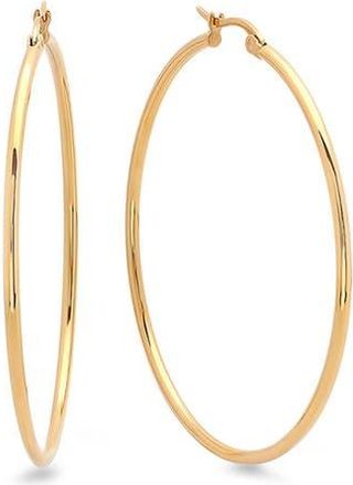 Steeltime Slim Hoop Earrings in Gold at Nordstrom Rack