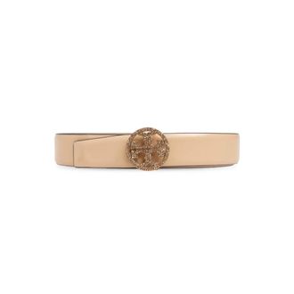 Tory Burch Riem met kristallen versiering - Dames - Riemen - Beige - L - Leer - Accessoires