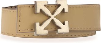 Off-white Womens Accessories Off White Reversible Arrow Belt in Beige - Cream Cowhide - Size 28 inches