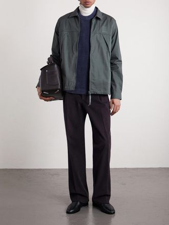 C.P. Company Metropolis Series Logo-Appliqu&eacute;d Cotton-Gabardine Overshirt