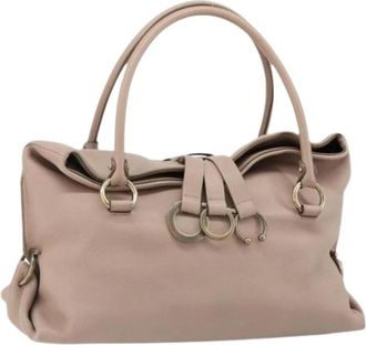 Ferragamo Pre-owned Hand Bag - Dames - Vintage Handtas - Beige - ONE Size - Leer - Vintage