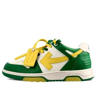 Off-white Out Of Office Low-Top Sneaker Green Yellow White OMIA189S23LEA0045518