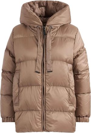 Max Mara Jassen, Dames, Bruin, S, Polyester, The Cube Seia Down Jacket