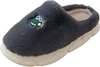 Generic Home Slippers Men, Cute Soft Bottom Slippers Cartoon Pattern Lightweight Slippe Non Slip Cotton Indoor Shoes Fluffy Fuzzy Lined Household Shoes Non-Sl