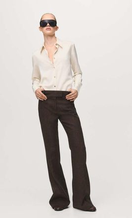 Mango Camicia fluida satinata grezzo - Donna - XS - MANGO