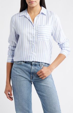 Beach Lunch Lounge Eden Long Sleeve Button-Up Shirt in Mood Ring at Nordstrom, Size X-Small