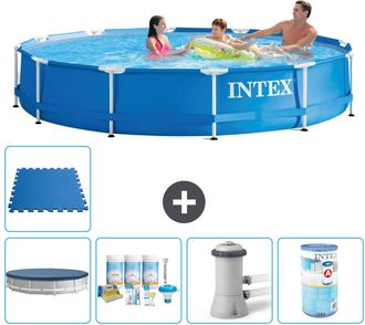 Intex Piscina Con Estructura Redonda - 366x76 Cm - 7-piezas S31546