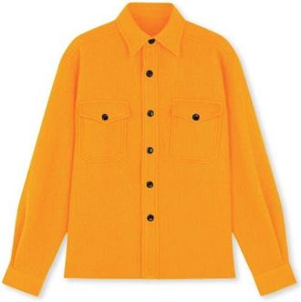 Fortela Kenny Wool Overshirt in Yellow at Nordstrom, Size Small Eu