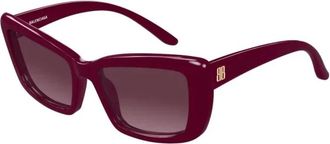 Balenciaga Butterfly Zonnebril - Dames - Zonnebrillen - Paars - 56 MM - Accessoires