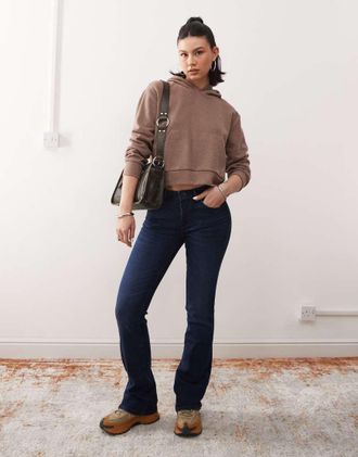 Wrangler low rise bootcut jeans in darkwash blue