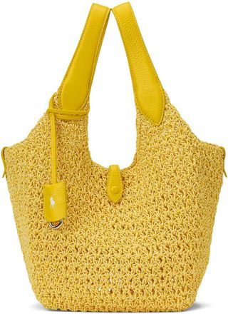 Polo Ralph Lauren Shopper met leren afwerking - Geel